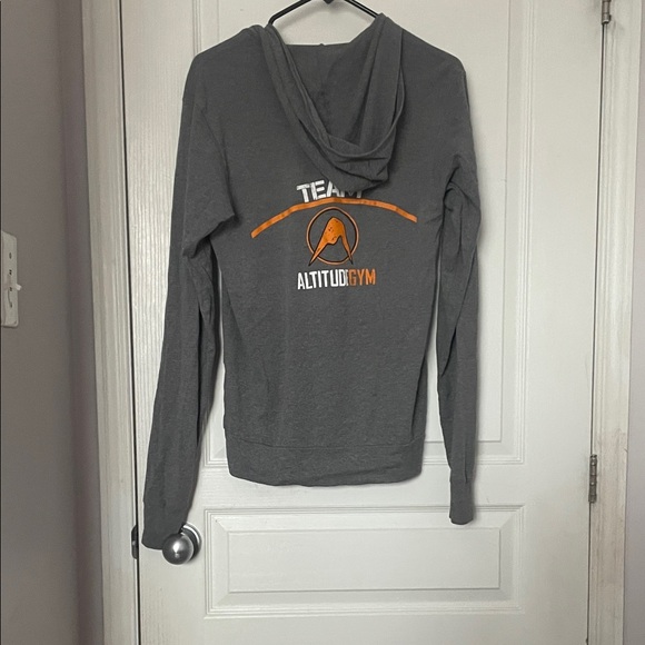 Gray Zip-Up Men's Sweater - Picture 2 of 2